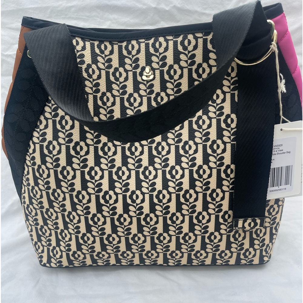 Orla Kiely Printed Pebble Grain Shoulder Bag Gondola Stem in a Vase
